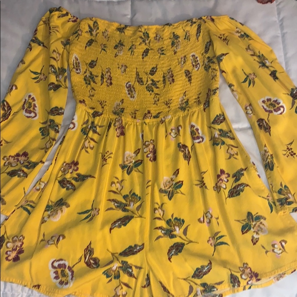 Off the Shoulder Floral Romper